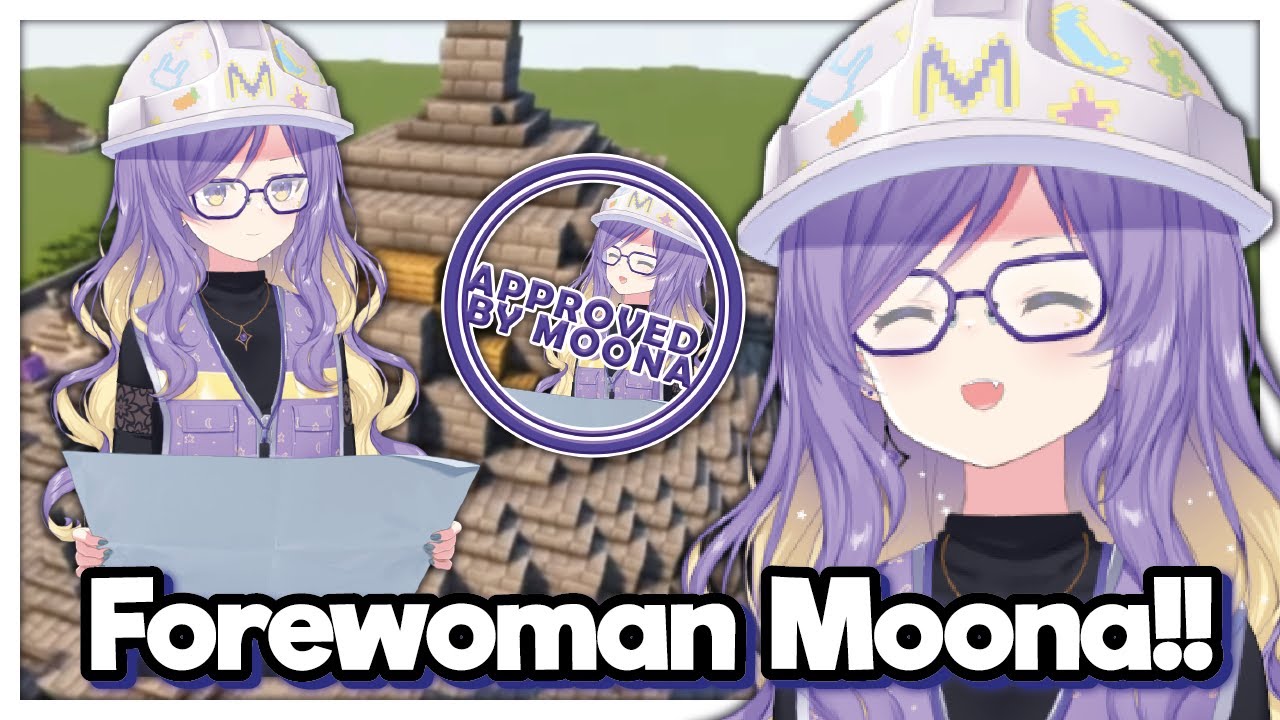 [New Accessory] Construction Worker Moona ready to Build your Minecraft Project !!!!