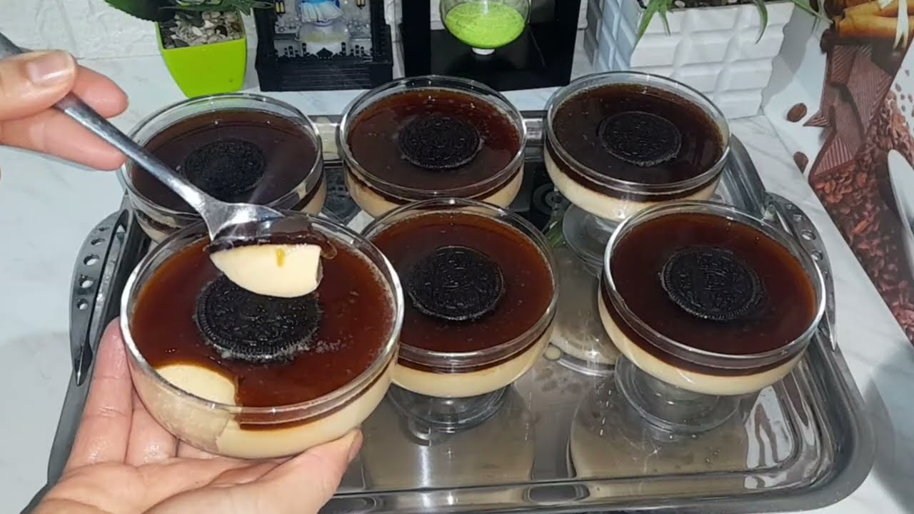 تحلية القهوة الباردة بطبقات لذيذة 😍 سهلة وسريعة في 5 دقائق فقط جرب الوصفة تحلية رمضانية 