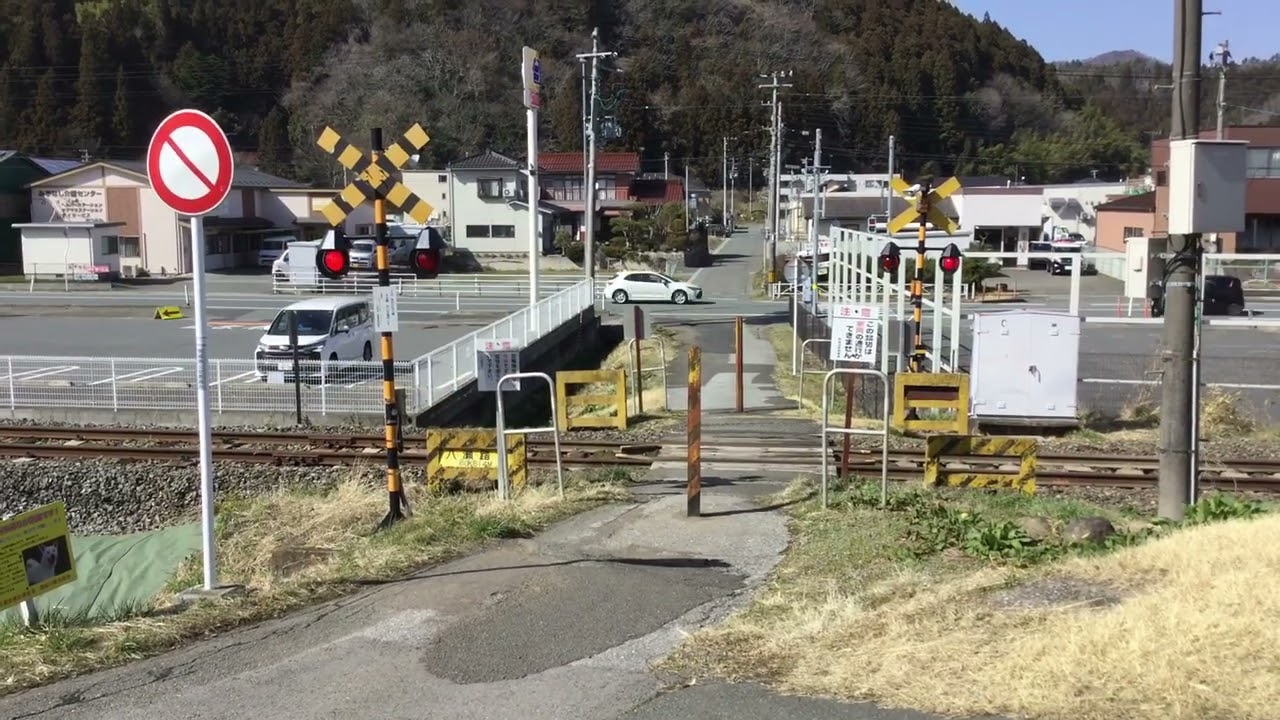 大船渡線踏切47　八瀬踏切　第三種踏切　Railroad Crossing in Japan　#鉄道 #踏切 #train