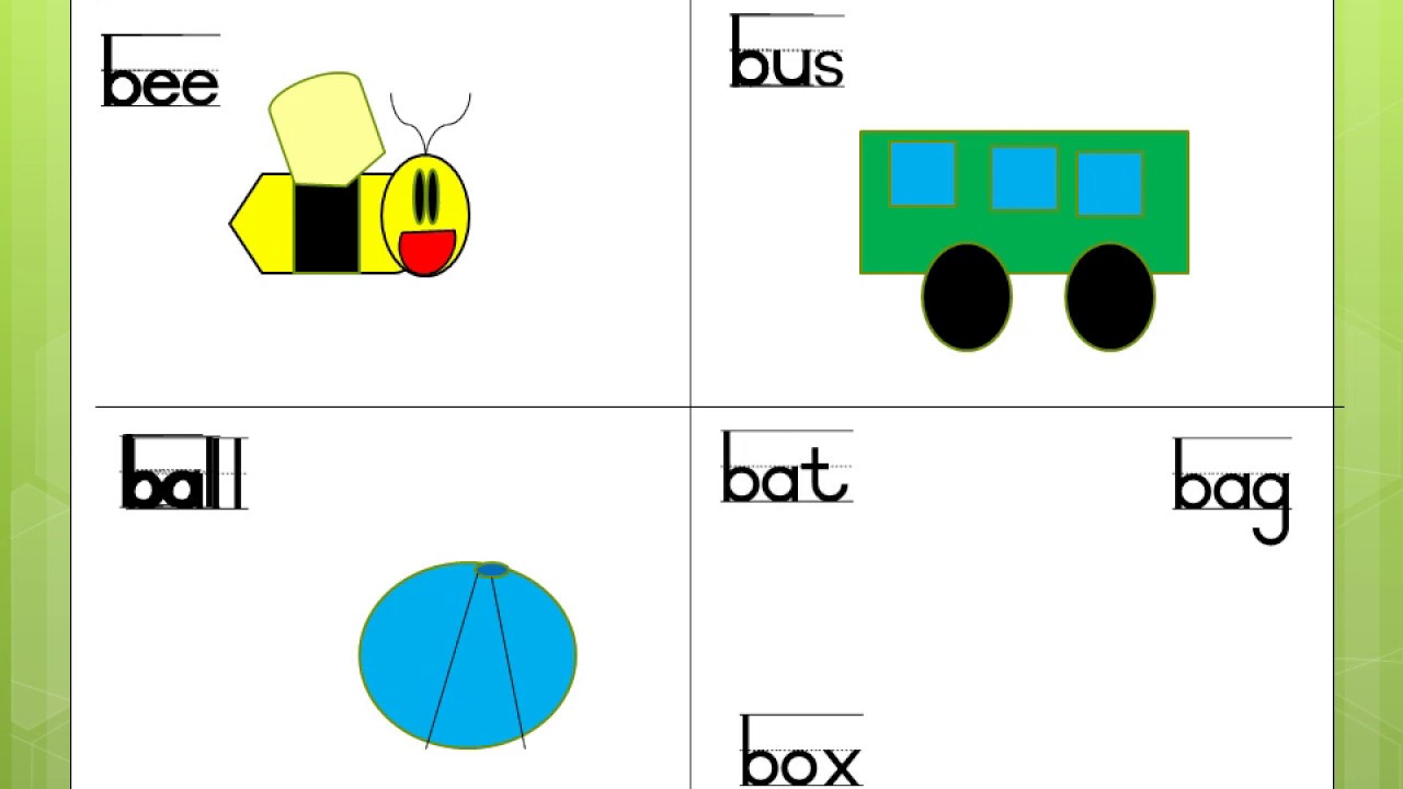 b for bee, phonics lesson