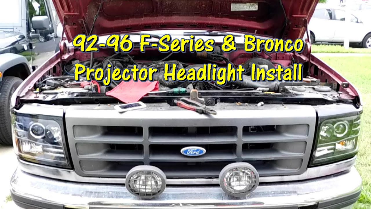 Установка фары-проектора F-Series и Bronco eBay от @GettinJunkDone