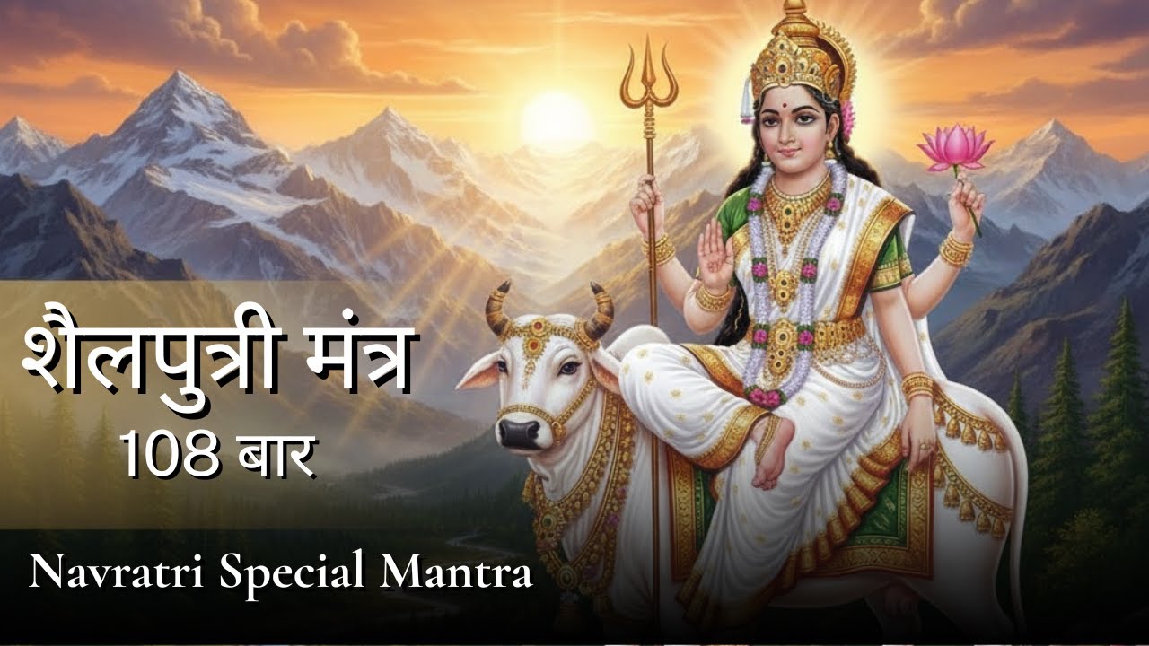 Shailaputri Mantra 108 Times | ॐ देवी शैलपुत्र्यै नमः | Navdurga First Day Chant | Navratri Special