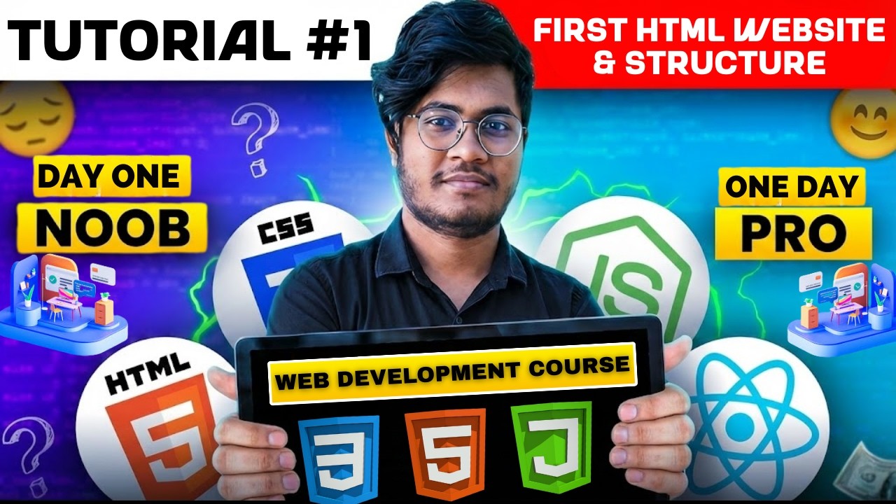 First HTML Website & Structure | Web Prime Web Development Course 2026 Tutorial #1 | English