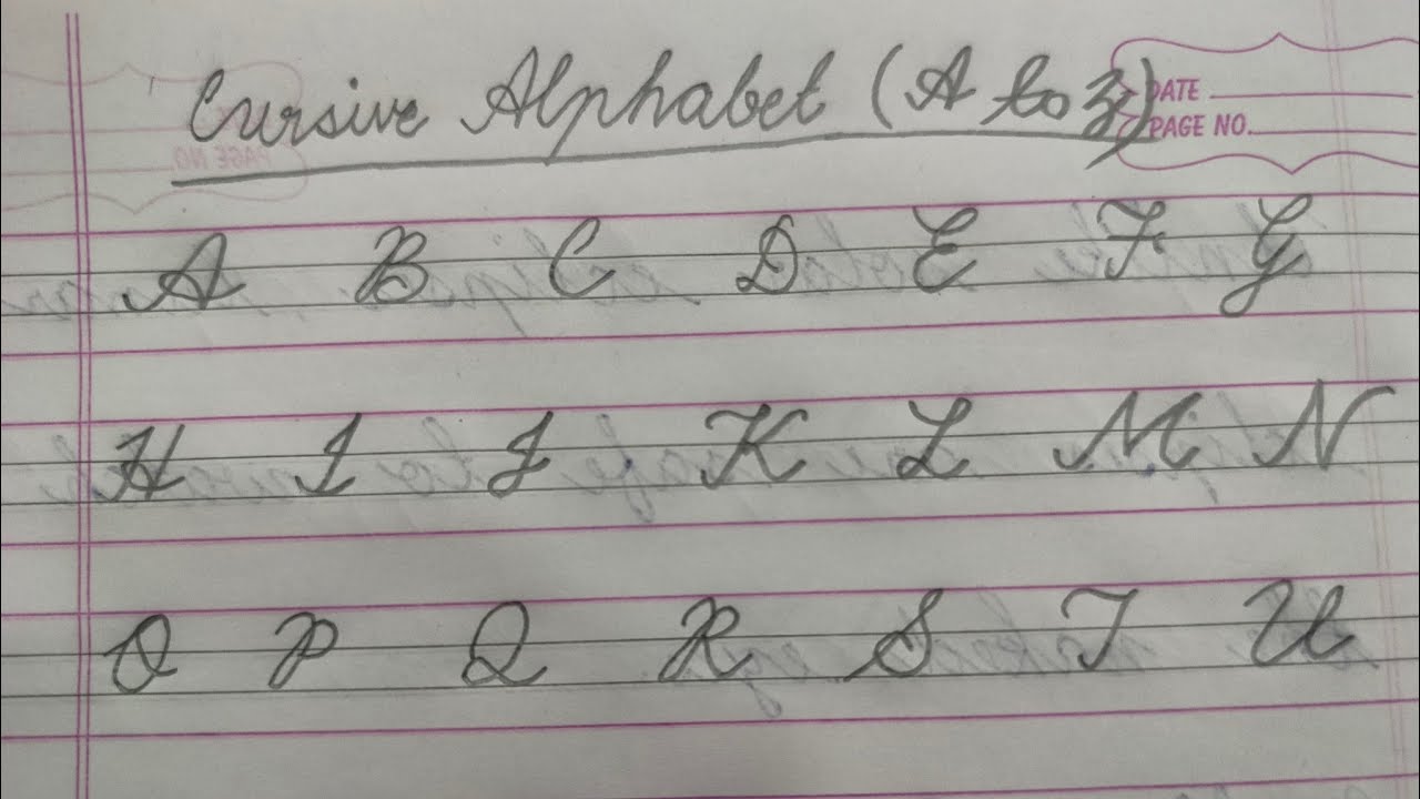 A to Z Capital Cursive Alphabets ✍️ | Beautiful Handwriting for Kids & Beginners