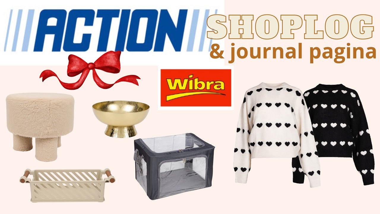 Action shoplog, wibra & journal pagina
