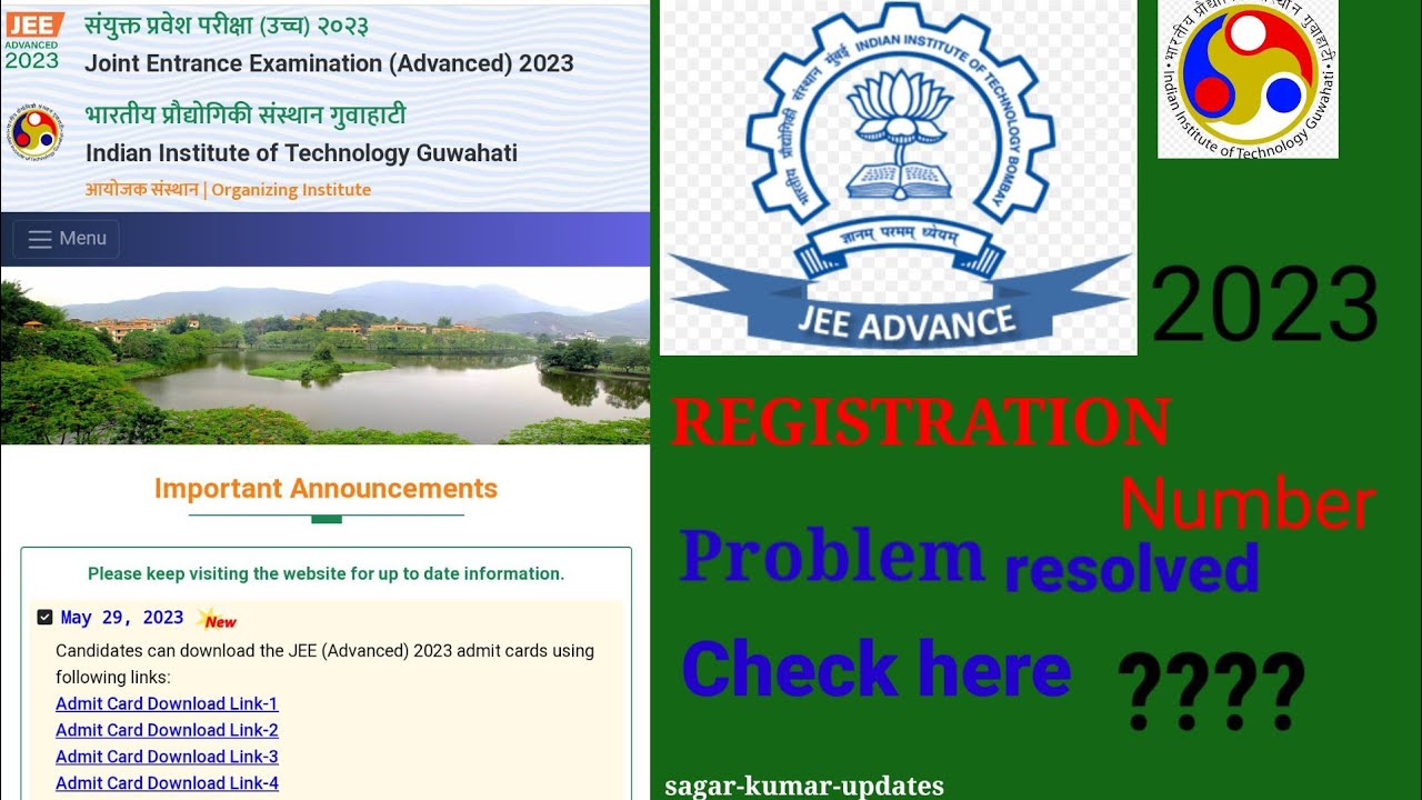 jee advance2023 registration number problem resolved 🔥 🔥 / how to download jee advance admit card