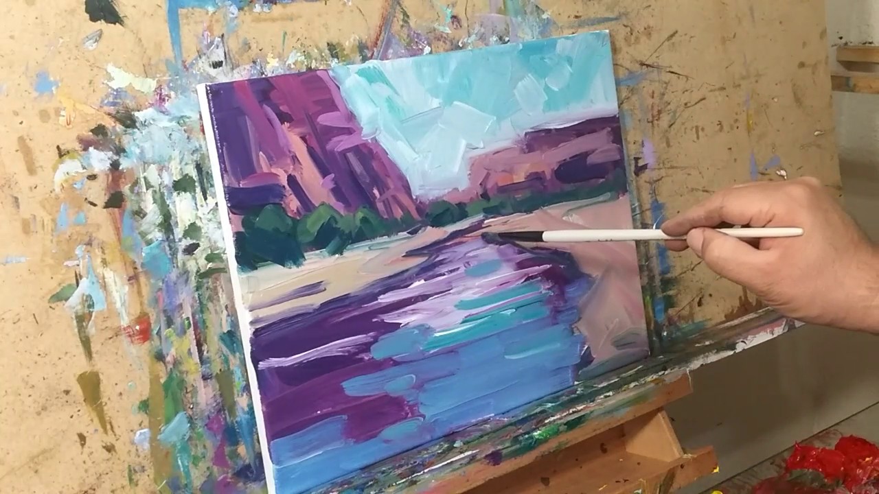 Artist JOSE TRUJILLO Oil Painting - Impressionist Western Painting Demo - Tutorial