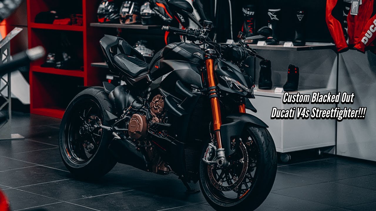 Custom Dark Stealth Ducati V4 Streetfighter | New Mods