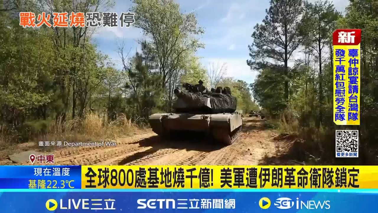 比以色列還近被鎖定! 伊朗飛彈狂轟美軍基地 美軍海外設逾800基地 智庫示警: 過時又危險｜國際關鍵字20260317｜三立iNEWS