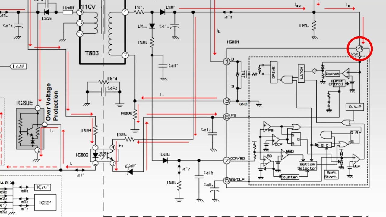 Nilai tegangan pada ic STRW6754
