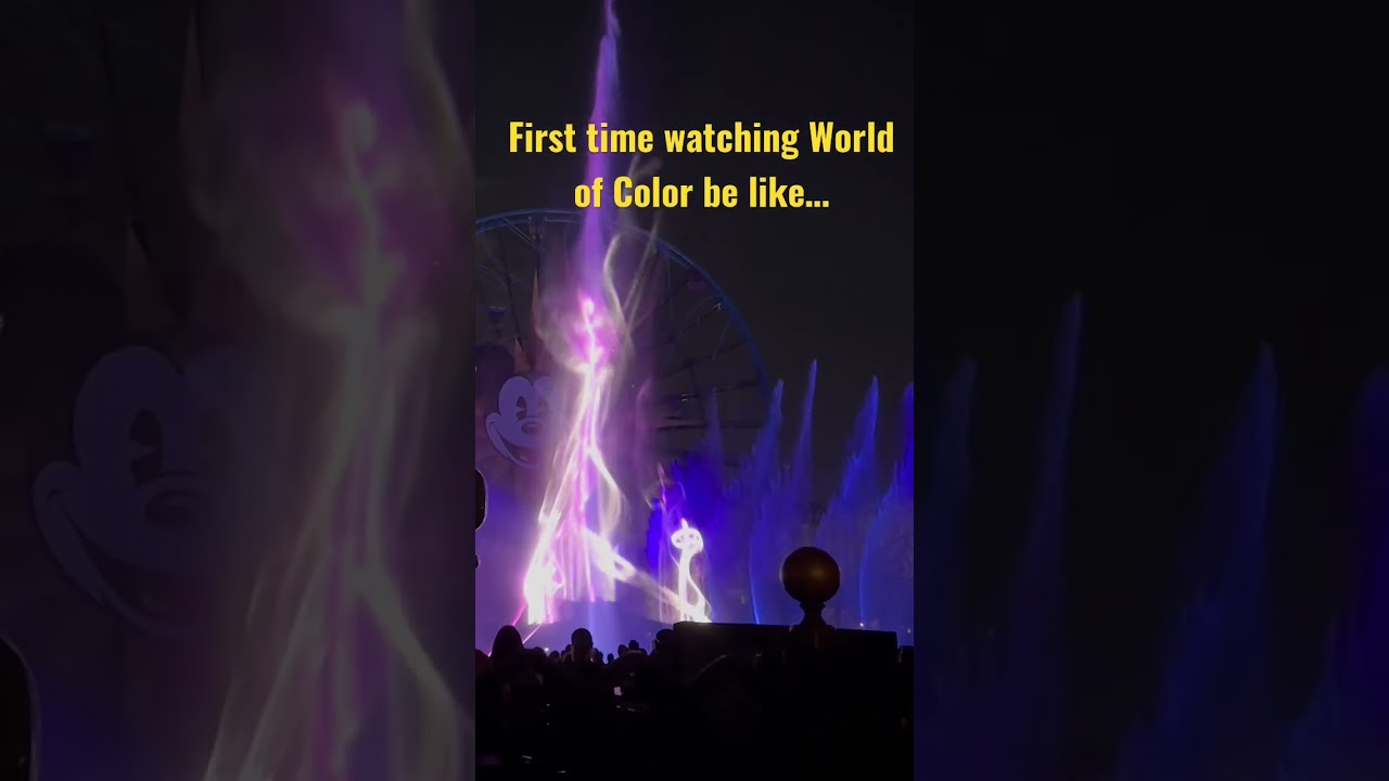 😳🤯 watching World of Color for the first time #disneyland #worldofcolor #disney