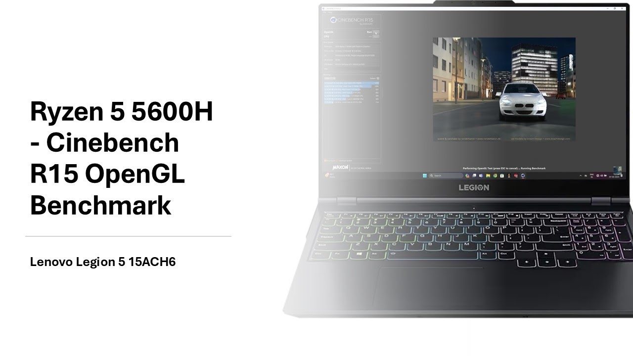 AMD Ryzen 5 5600H - Cinebench R15 OpenGL Benchmark (Lenovo Legion 5 15ACH6)