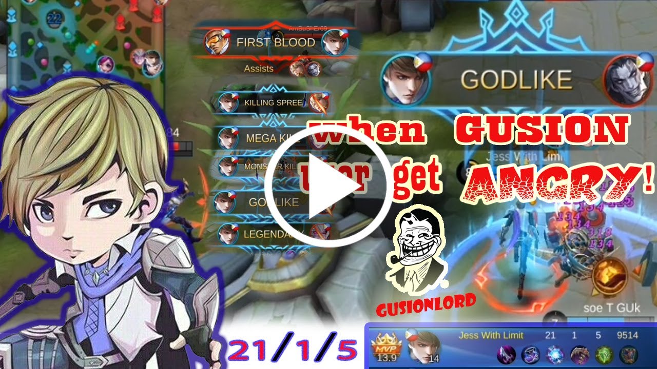 Gusion Game Play with Jess With Limit.