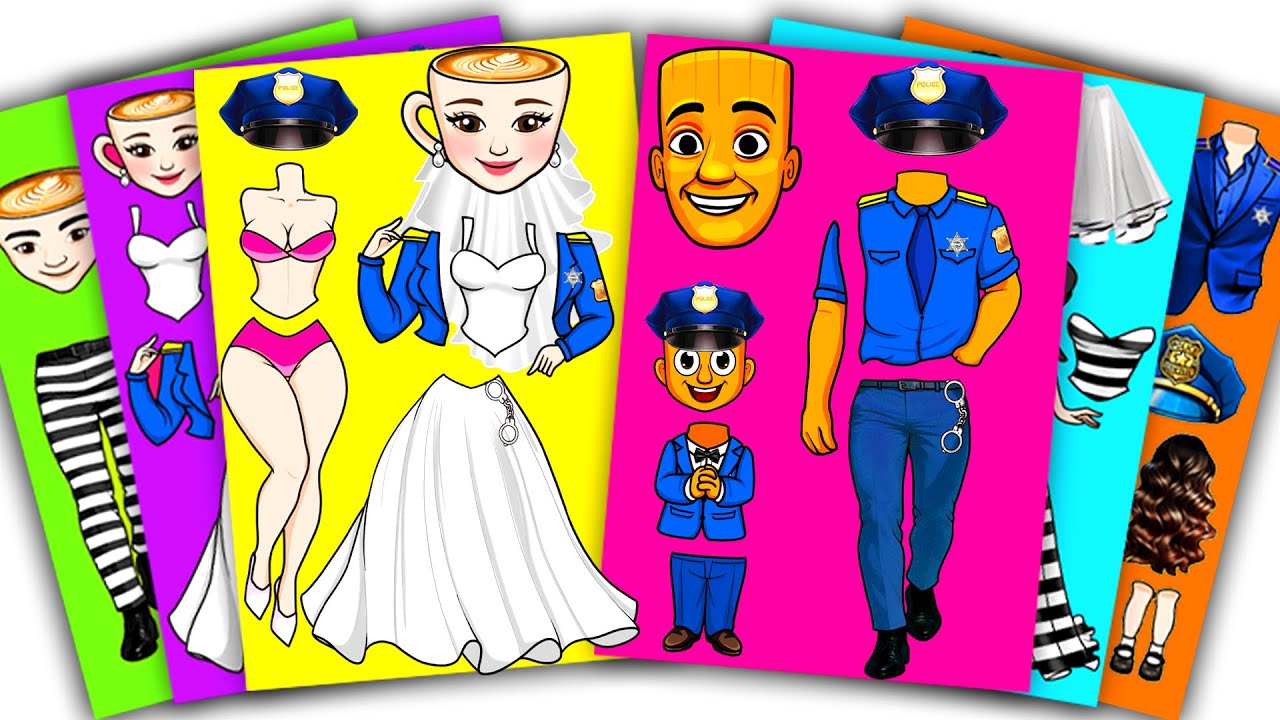BRAINROT WEDDING of Police Tung Tung Tung Sahur and Ballerina Cappuccina | Sticker Book DIY