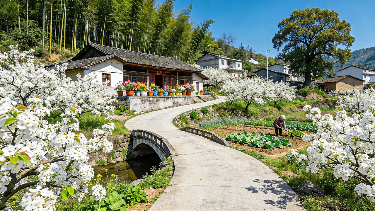 The Real Chinese Countryside in Sichuan: Not What You Expect  A Paradise Surrounded by Pear Blossoms