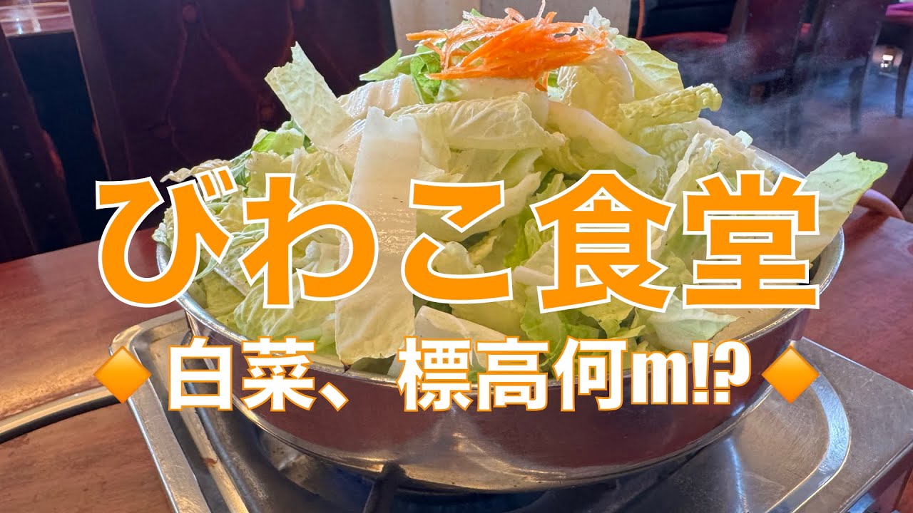 聳え立つ白菜は標高何m⁉️ 『びわこ食堂』で出会った滋賀県のソウルフード『とりやさい味噌鍋』たっぷり白菜の奥底に眠るは…【みずのっち孤食旅】