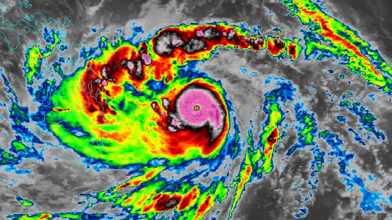 Infrared Satellite Animation of Super Typhoon Mike/Ruping (1990)