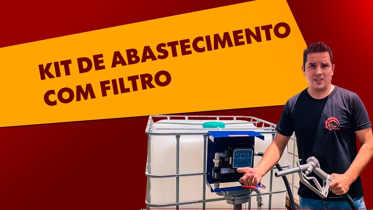 Kit de bomba de abastecimento para diesel 1000L com filtro. 