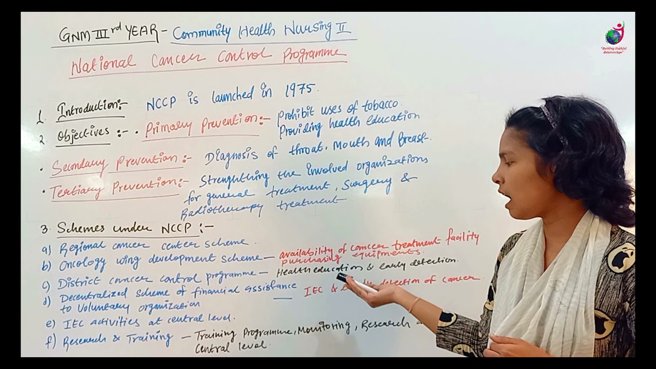 GNM 3rd Year II National Cancer Control Programme II Community Health Nursing - II  II Vidhya Madam