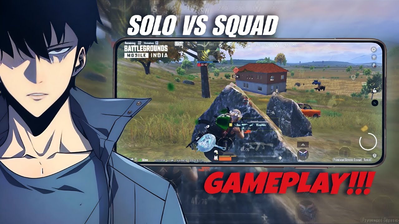 NEW UPDATE GAMEPLAY | SOLO VS SQUAD | NO SHOTGUN | 4 FINGER GYRO | 60 FPS !!!