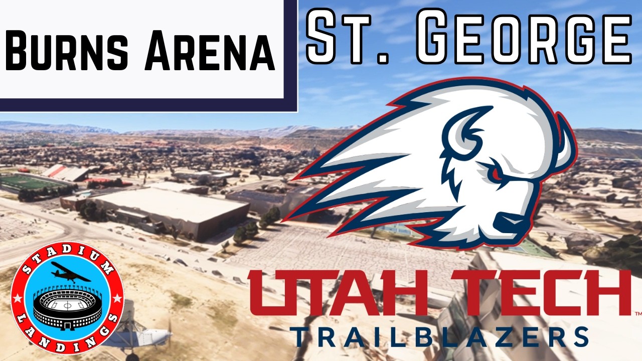 Burns Arena - Microsoft Flight Simulator 2024 STADIUM LANDING!