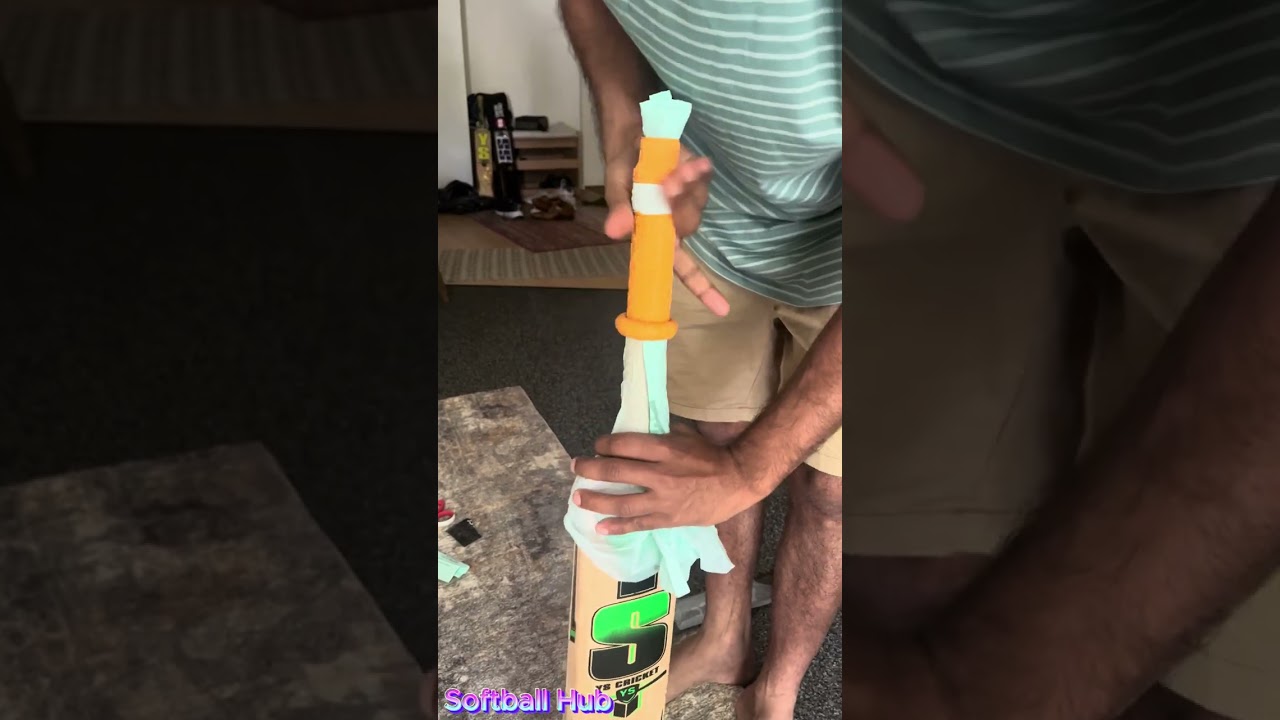 The easiest way to put on a bat grip