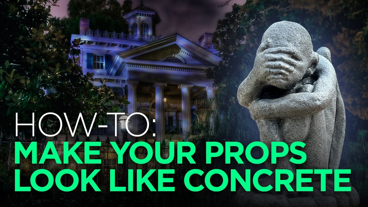 Make Your Props Look Like Concrete - Painting a Haunted Mansion Queue Line Statue