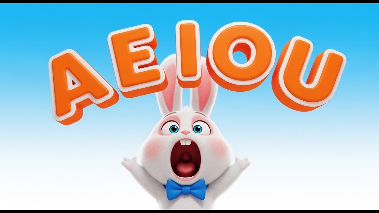 A, E, I, O, U | Aprende las Vocales con Bruno y Pompón 🐻🐰 | Español