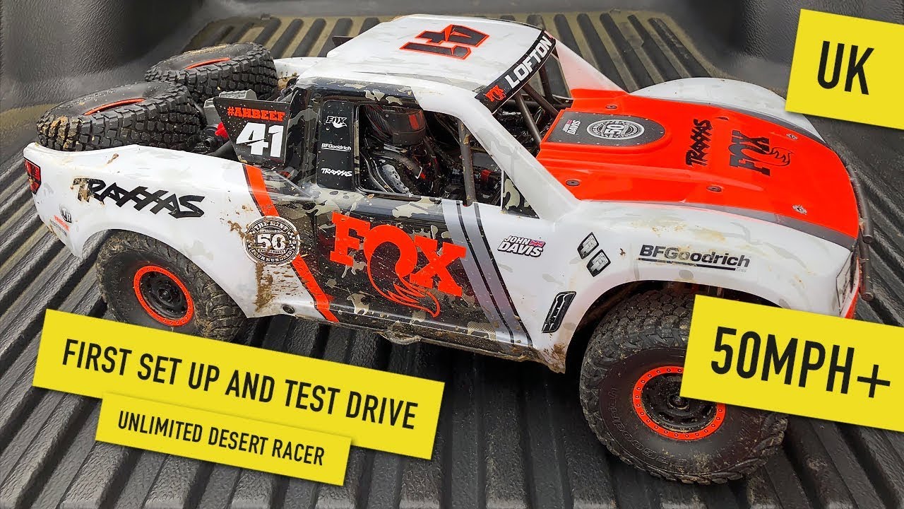 Traxxas UDR 6s Setup and First Run 50mph+ (Fox Edition)