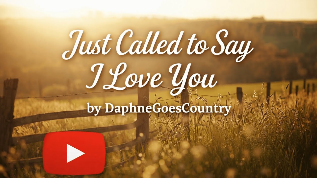 Just called to say I love you lyrics video