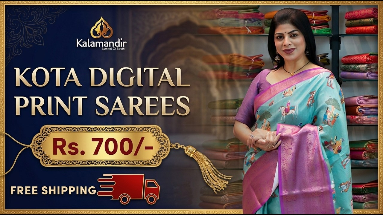 Kota Digital Print Sarees | Sarees Online Shopping | Kalamandir Sarees