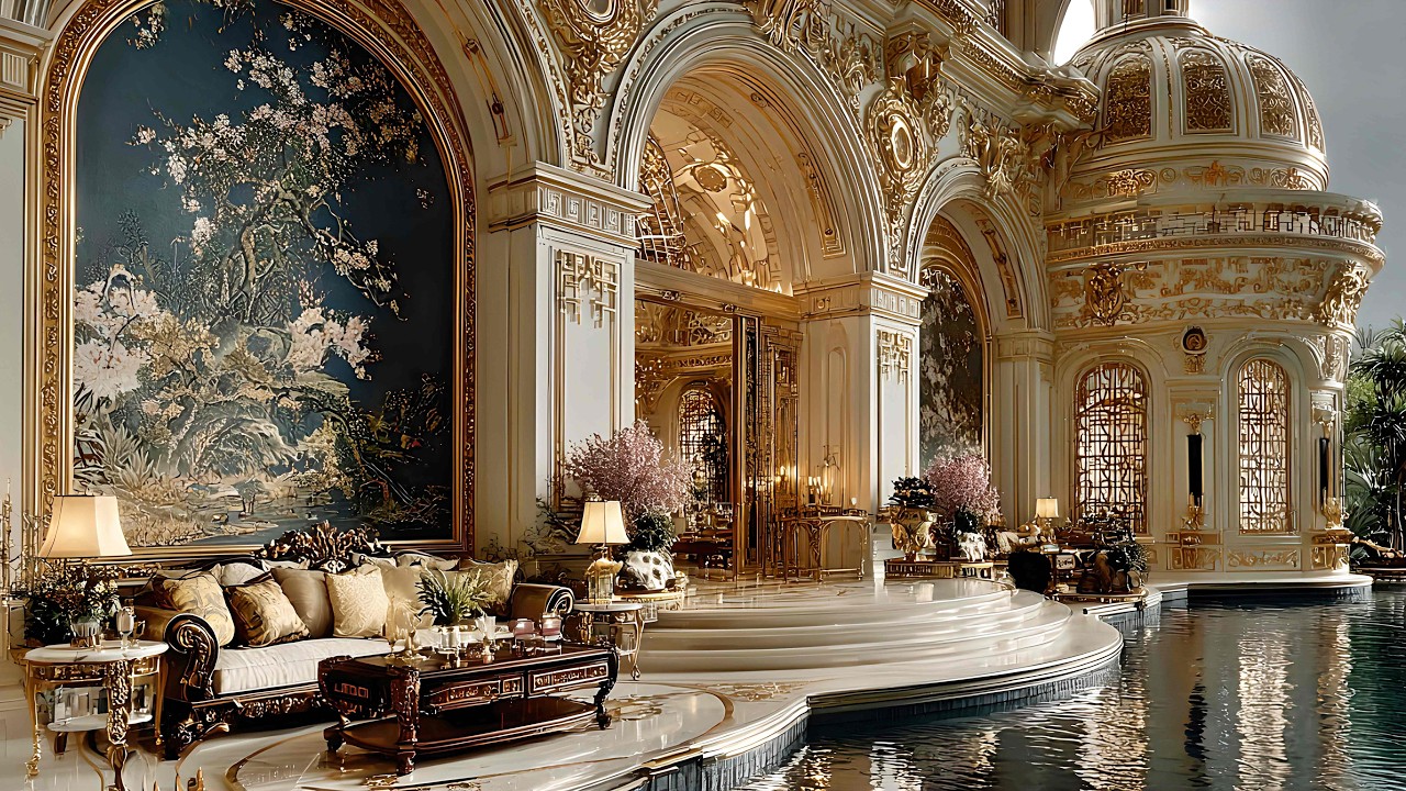 Inside Magnificent Mansions With Golden Dragons, Royal Luxury Rooms & Pure Opulence in 4K