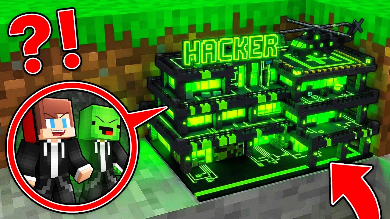 Mikey and JJ Found Tiny Hacker Station in Minecraft! (Maizen)