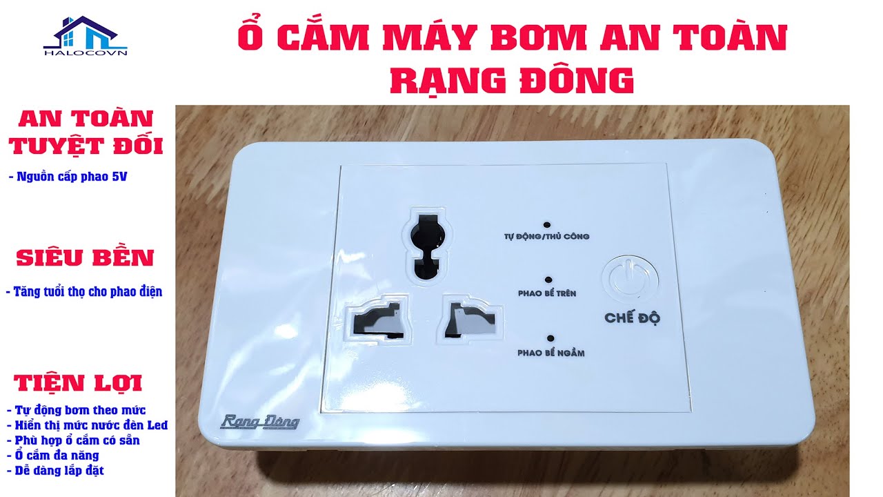Ổ cắm máy bơm an toàn Rạng Đông _ Sản phẩm không thể thiếu trong mọi gia đình | Lão Nhị Vlog |