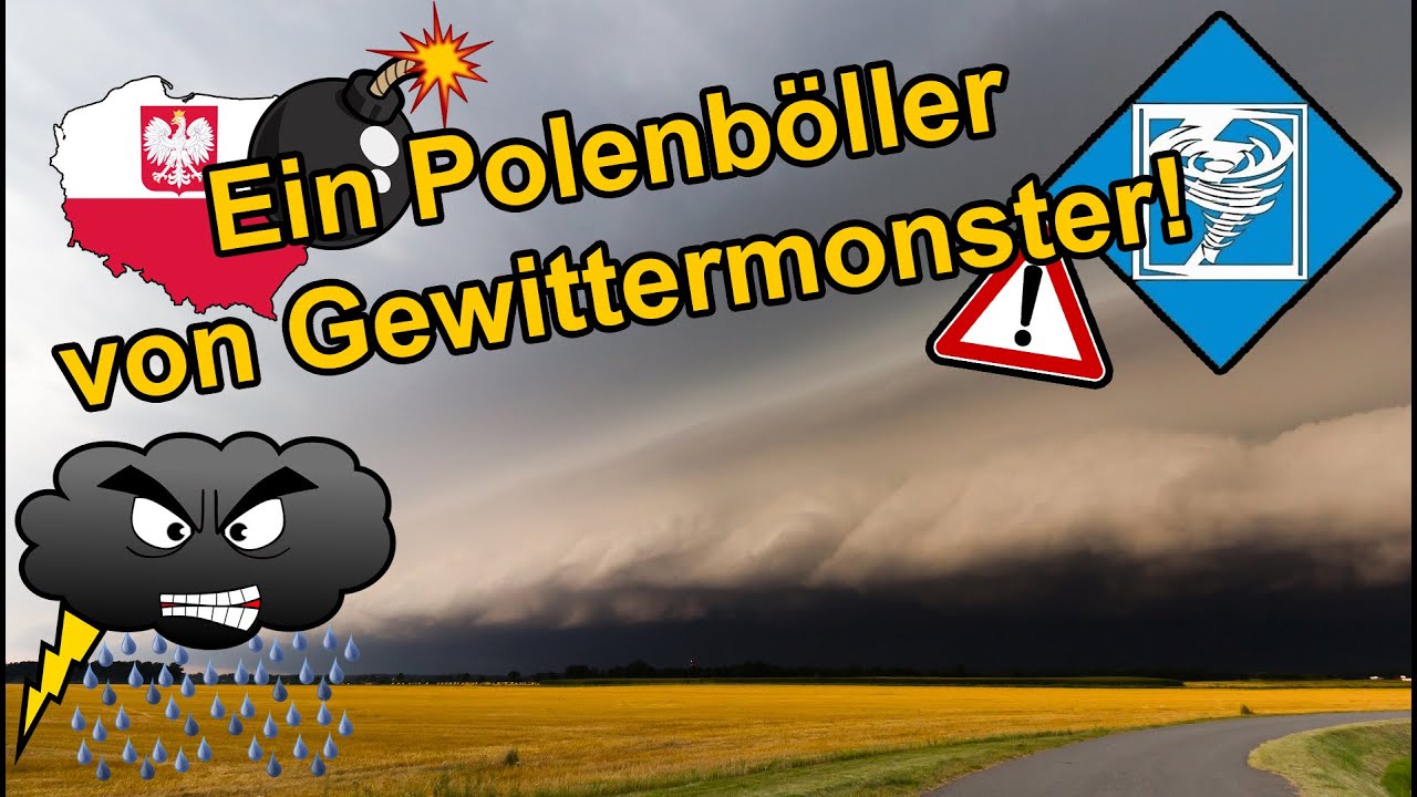 Mega-Monster-Superzelle bei Breslau, Polen, 11. August | Wetteraction 2017