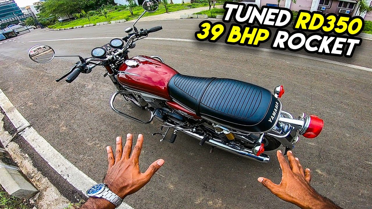 TUNED YAMAHA RD350 *29BHP CONVERT TO 39BHP ROCKET* 😈 | Crazy Exhaust Sound 🔥