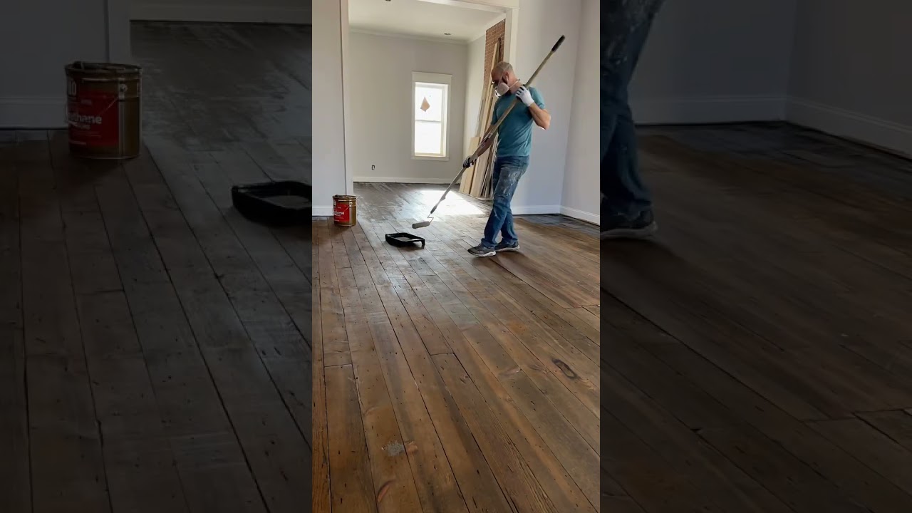 Applying polyurethane to stained floors ￼