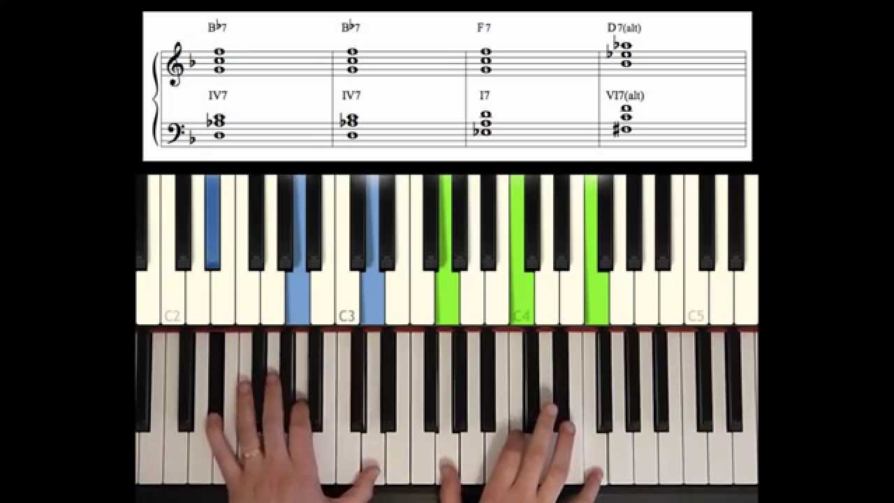 Two Handed Jazz Piano Voicings Over a Blues | The Piano Shed