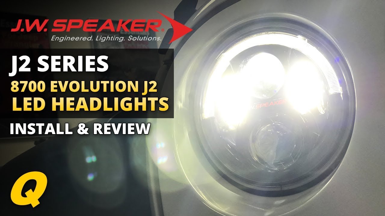 JW Speaker 8700 Evolution J2 LED Headlight Review & Install for 2007-2018 Jeep Wrangler JK