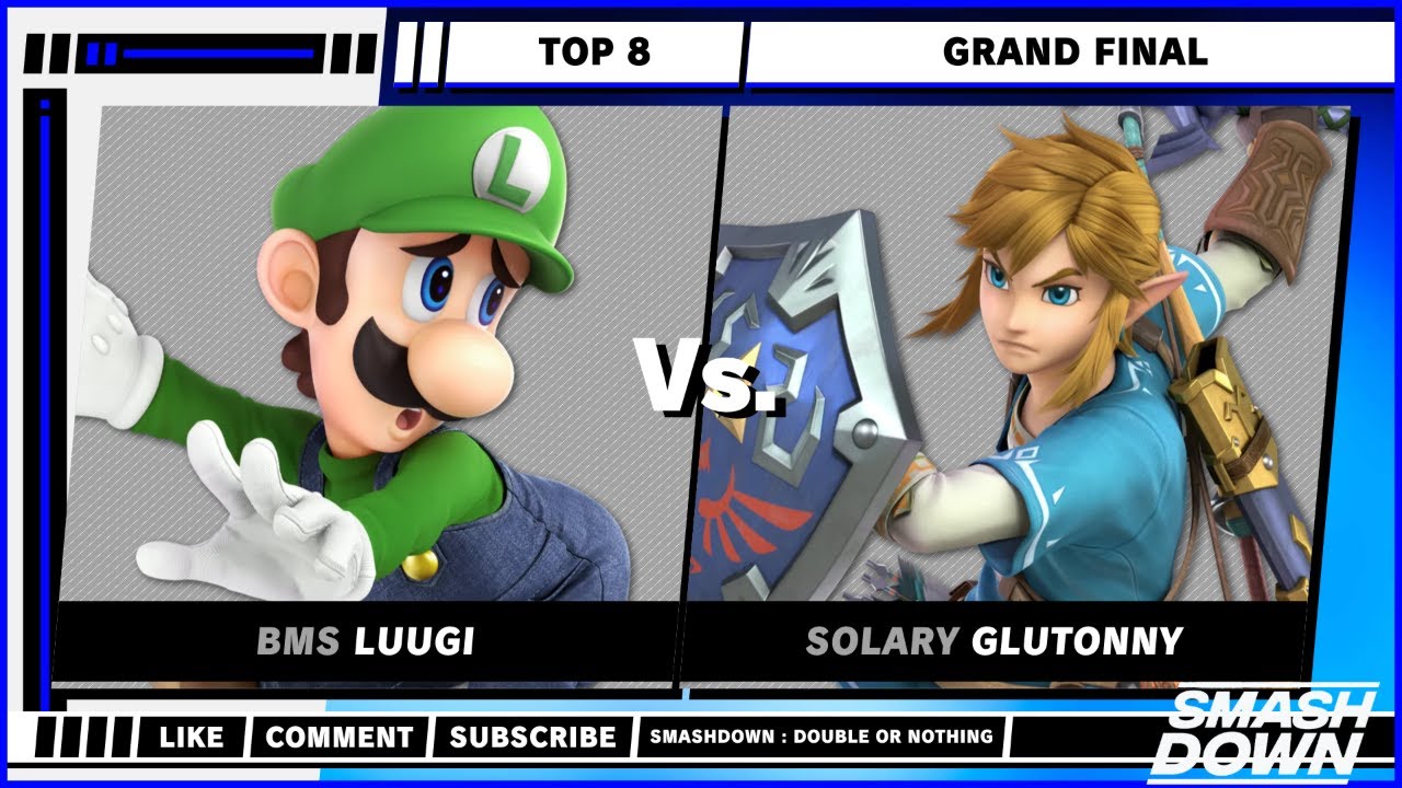SmashDown : Double or Nothing - Top 8 - Grand Final - Luugi (Luigi) VS Glutonny (Link) - SSBU