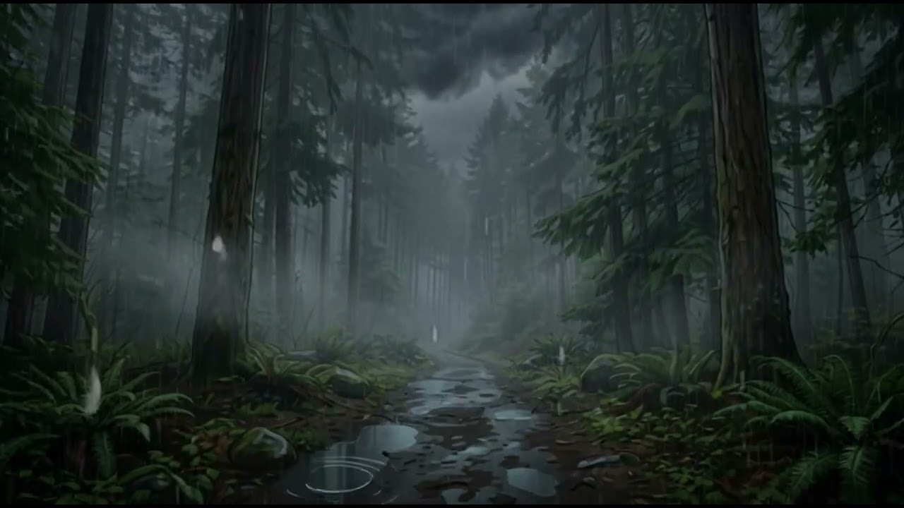 🌌🌧️ Tranquil Rainstorm and Soft Thunder – Mindfulness, Focus & Deep Rest 🧘‍♂️💙