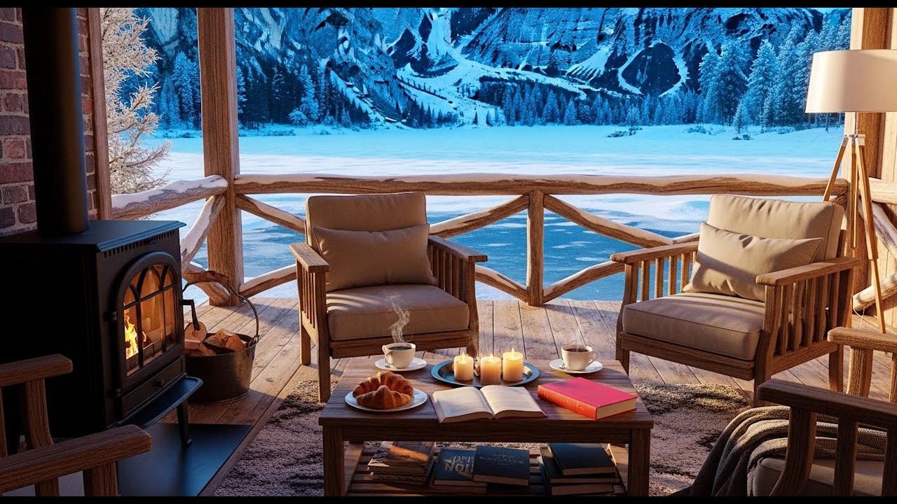 Relaxing February Winter Morning ☕ Slow Snowfall and Smooth Jazz for