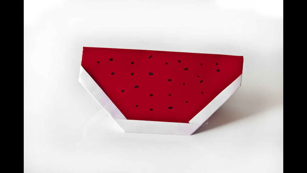 How to make a paper watermelon | origami Fruits | Easy origami