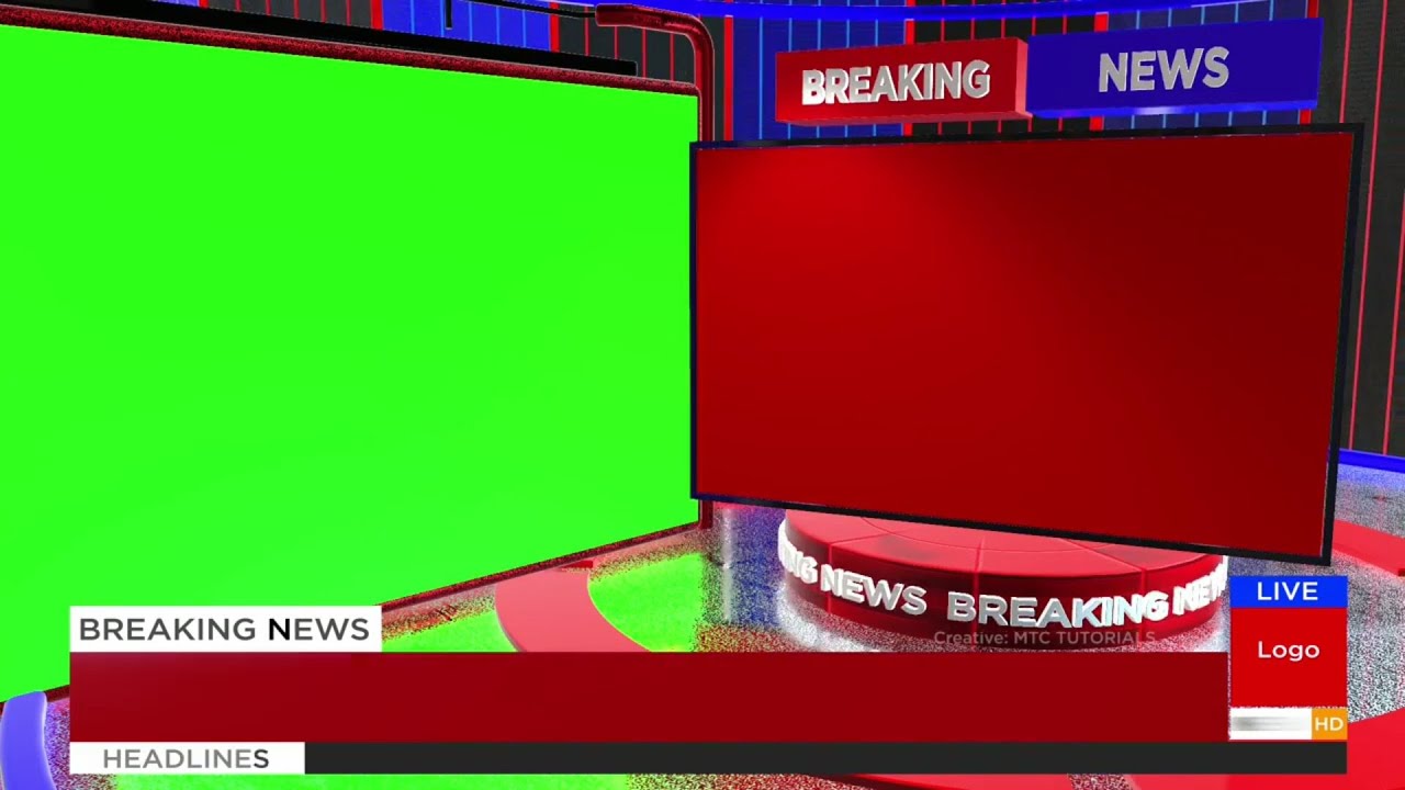 Professional breaking news green screen footage | News background copyrighted free video