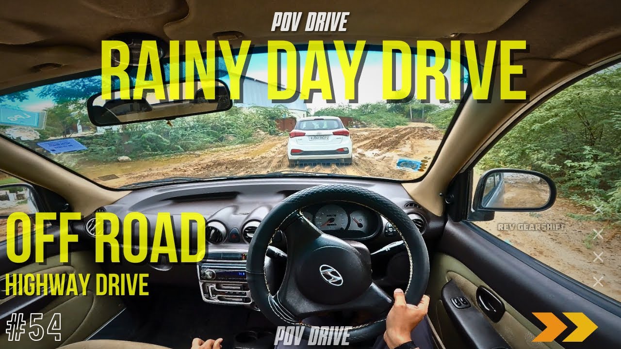 RAINY Day Drive | Highway Drive | Off-Road Drive | ASMR | POV Drive#54 | 4K |REVGEARSHIFT #rainyday