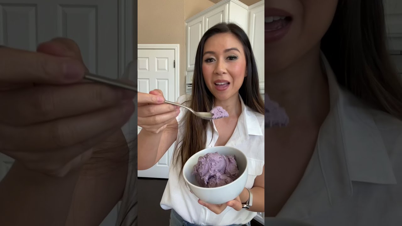 Homemade Ube Ice Cream |MyHealthyDish #shorts