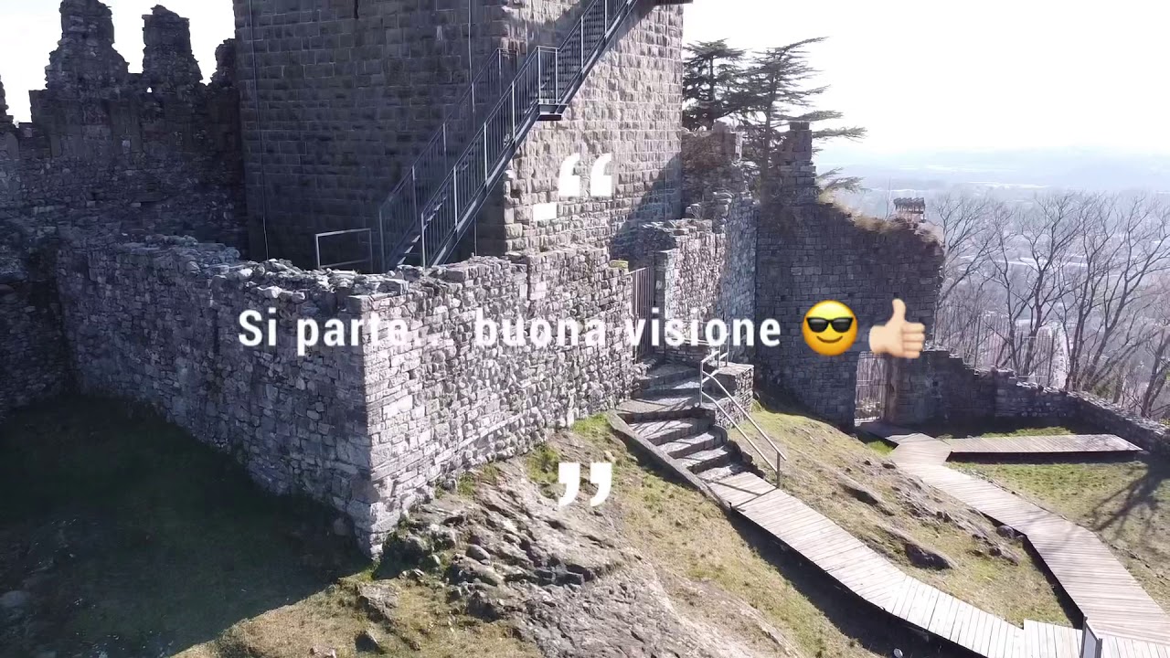 Bellissimo panorama dal castello di baradello(co) con DJI mavic mini