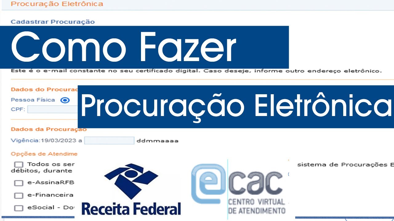 Como Fazer Procura&ccedil;&atilde;o Eletr&ocirc;nica pelo eCAC da Receita Federal
