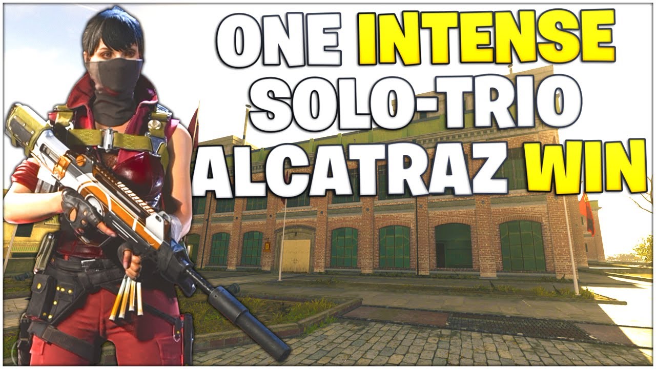 SOLO-TRIO Alcatraz Win - My Most INTENSE Game Ever! *Best Loadout* (Rebirth Island - Warzone)
