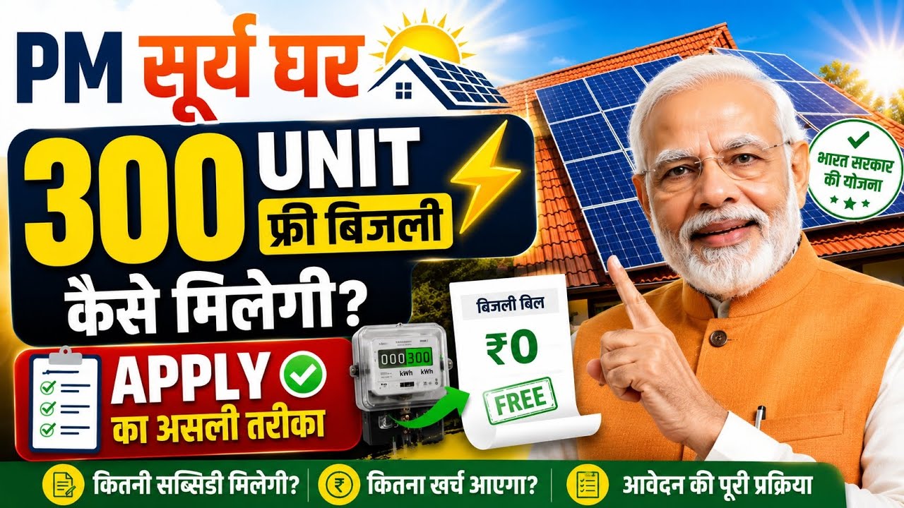 Pm surya ghar yojana | 300 Unit Free Bijli Kaise Milegi? | Apply Ka Asli Tarika